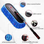 Seametal Microfiber Car Wash Mop Kit – Extendable Handle