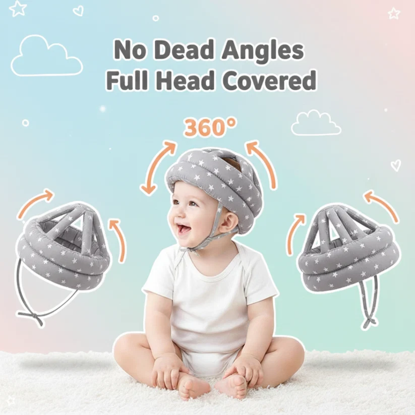 Baby Safety Helmet – Adjustable 360° Protection (6–36 Months)