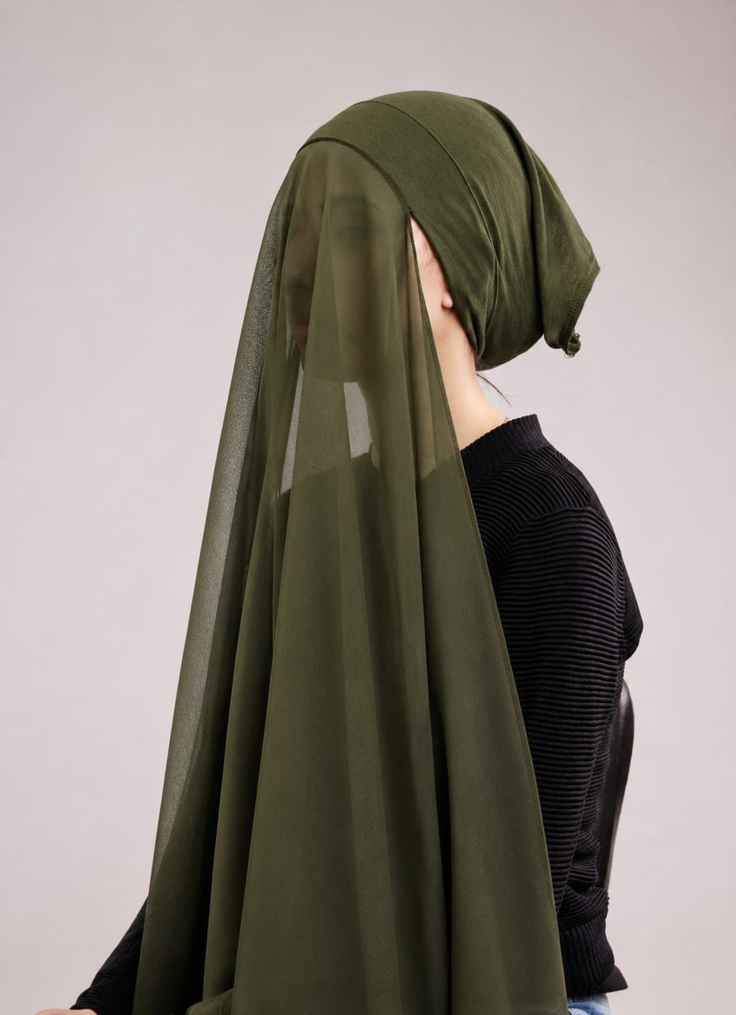 Premium One-Piece Instant Khimar Hijab with Built-in Cap – Full Coverage Prayer Hijab for Women