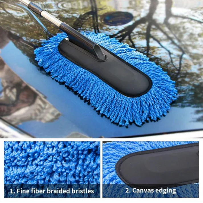Seametal Microfiber Car Wash Mop Kit – Extendable Handle