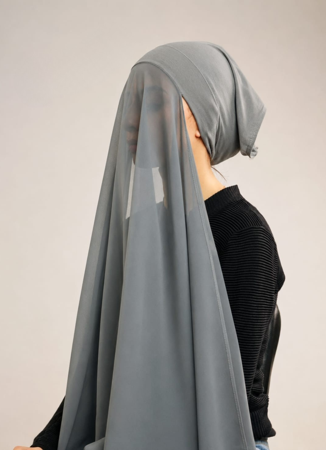 Premium One-Piece Instant Khimar Hijab with Built-in Cap – Full Coverage Prayer Hijab for Women