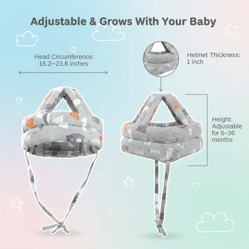 Baby Safety Helmet – Adjustable 360° Protection (6–36 Months)