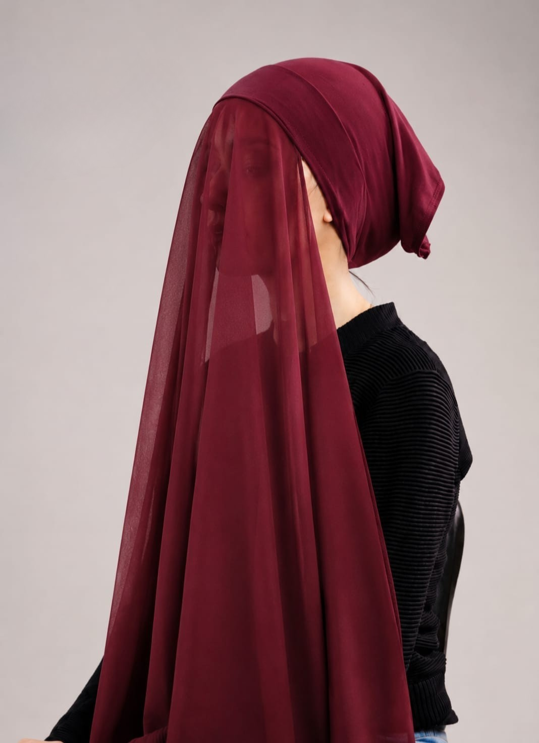 Premium One-Piece Instant Khimar Hijab with Built-in Cap – Full Coverage Prayer Hijab for Women