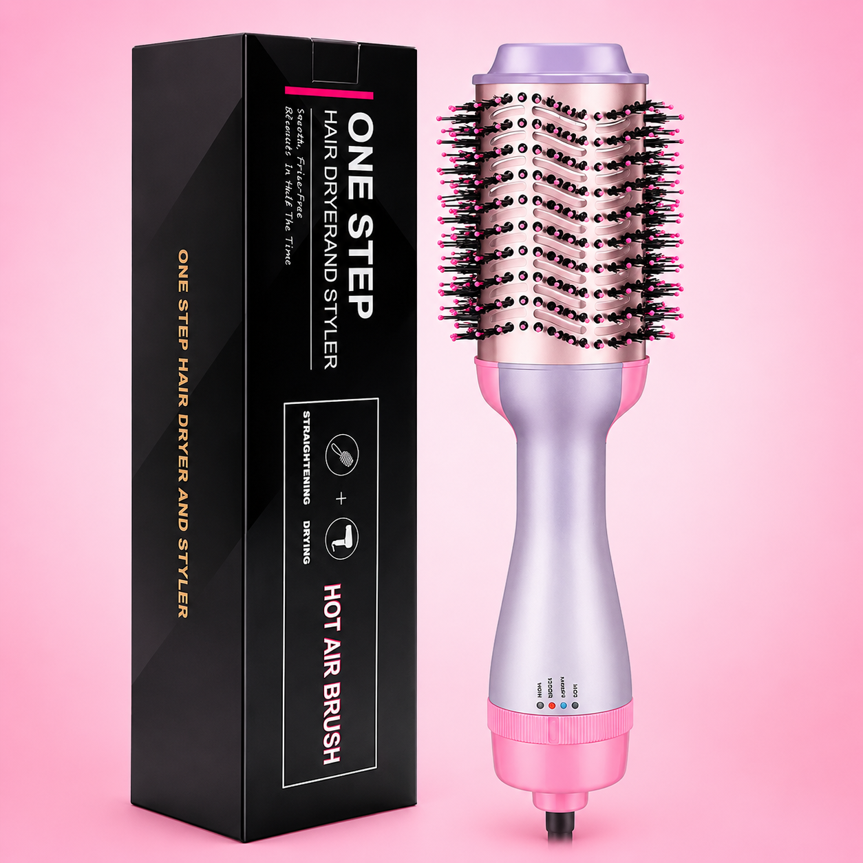 One Step Hot Air Brush – 3-in-1 Hair Dryer, Volumizer & Styler