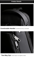Anti-theft Crossbody Bag - USB Charging, Stylish Print & Zip Closure 4109