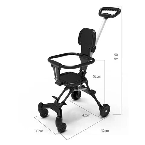 Foldable Baby Stroller Tricycle with Push Handle | 3-in-1 Kids Trike | Lightweight & Compact Toddler Ride-On