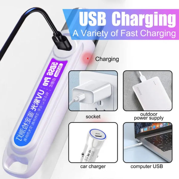Portable UV Money Detector Pen – 365nm Rechargeable Fake Note Detector