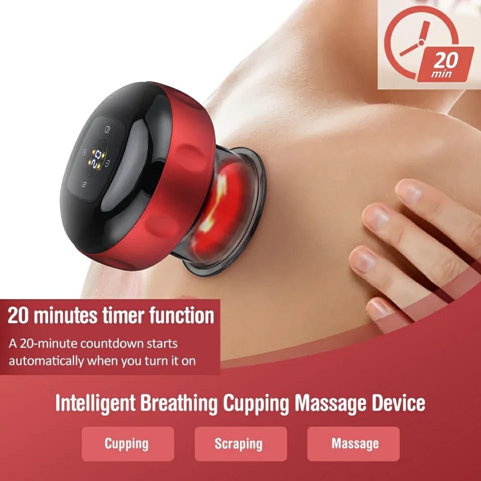 Smart Electric Cupping Massager – Vacuum Therapy & Heat Massage Device