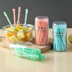 Pack of 20 Reusable Fruit Forks with Storage Box – Mini Dessert & Snack Picks