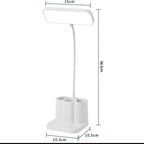 LED Desk Lamp with Phone Holder & Pen Organizer – Eye-Care Study Table Lamp