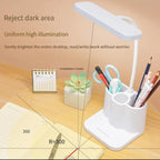 LED Desk Lamp with Phone Holder & Pen Organizer – Eye-Care Study Table Lamp