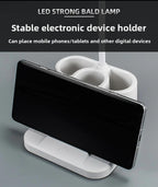 LED Desk Lamp with Phone Holder & Pen Organizer – Eye-Care Study Table Lamp