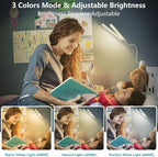 Modern Double-Head LED Desk Lamp – Adjustable Eye-Care Study & Office Light