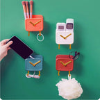 Wall Mounted Clock Storage Organizer (Random Colors)