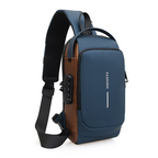 Anti-theft Crossbody Bag - USB Charging, Stylish Print & Zip Closure 4109