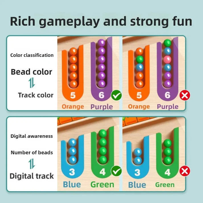 Children's Magnetic Maze Beads Focus Training, Writing and Logical Thinking Early Education Educational Toys for 3-Year-Olds, Suitable for Boys and Girls Toy Gifts